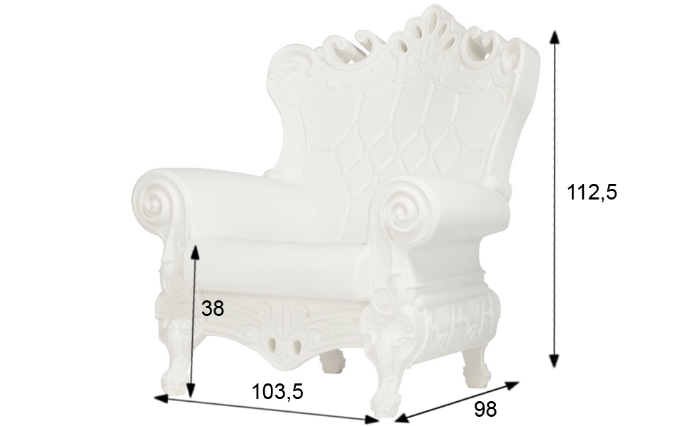 Poltrona Queen of Love di SLIDE - Bianca - Rental Design Poltrona Queen of Love di SLIDE - Bianca - Rental Design