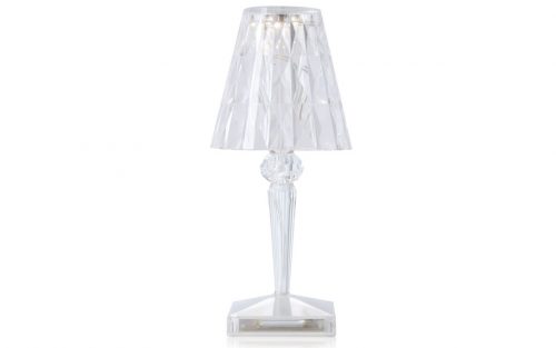 Lampada da tavolo Battery di Kartell a noleggio - Trasparente