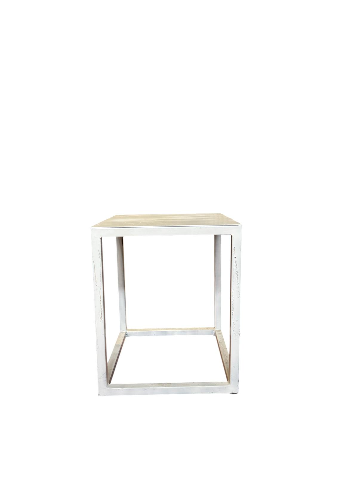 tavolino basso cubo hollywood in ferro