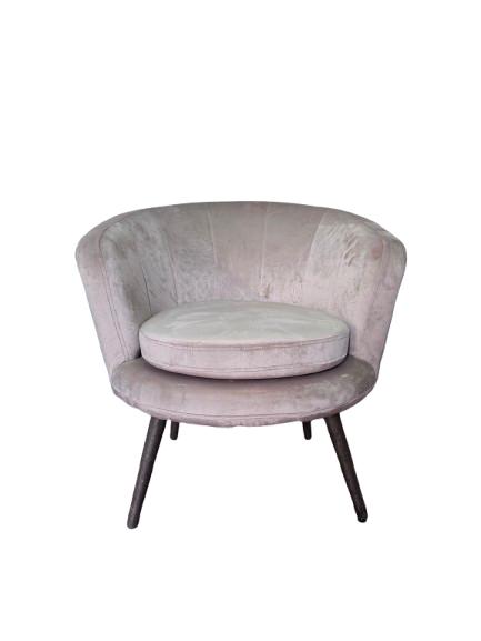 Poltrona Pit in velluto colore beige