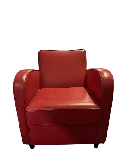 Poltrona Meeting rossa in pelle di Baxter
