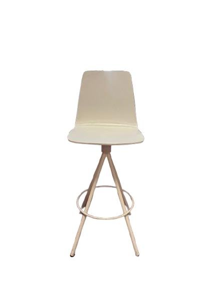 Sgabello H bianco in legno