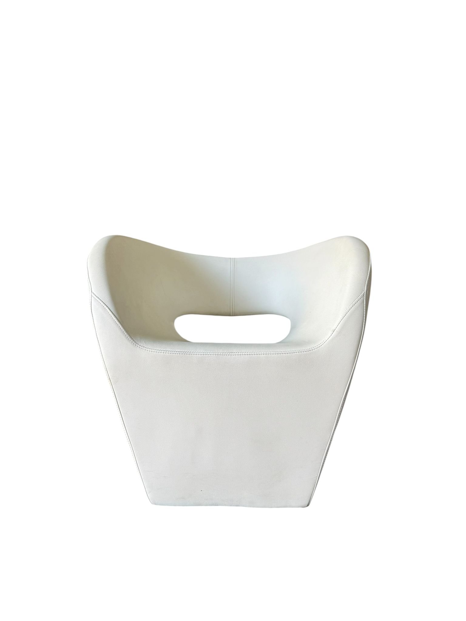 Poltrona pelle bianca design