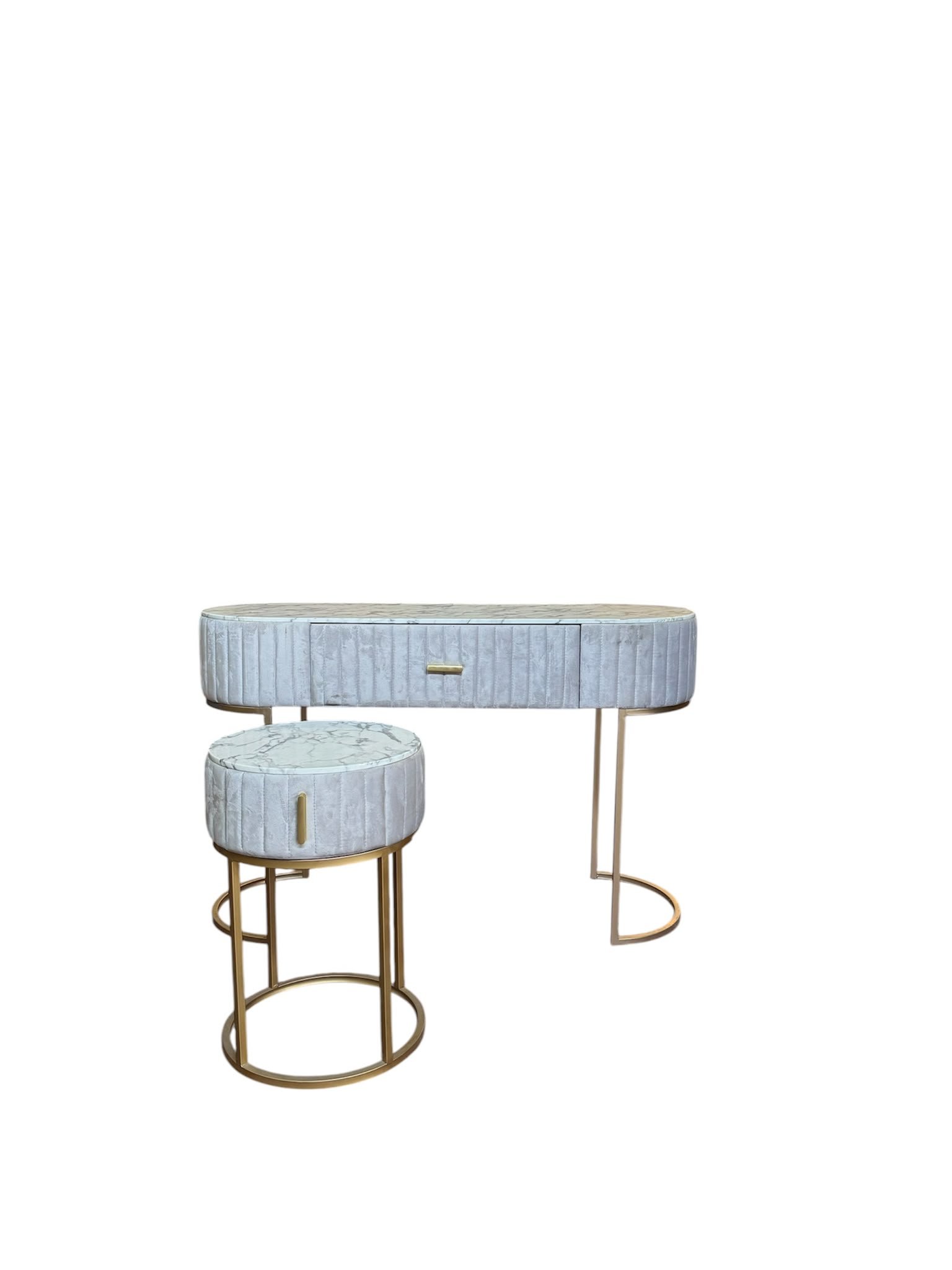Set kaby in velluto grigio chiaro