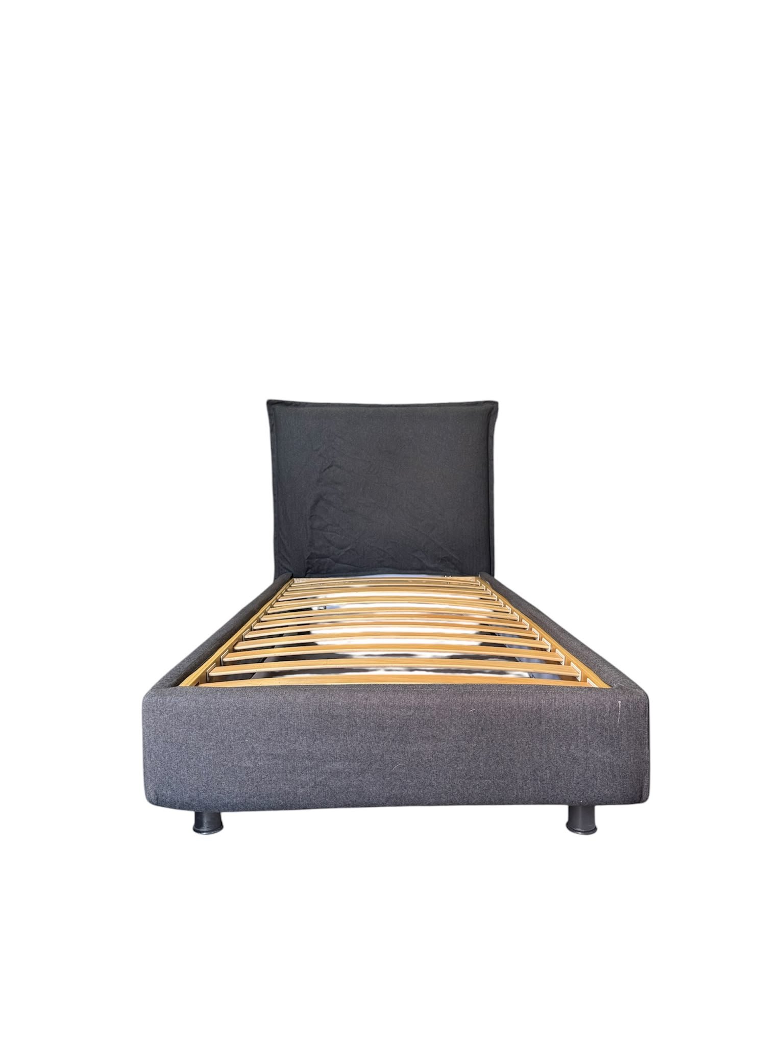 Letto Singolo Grigio Scuro